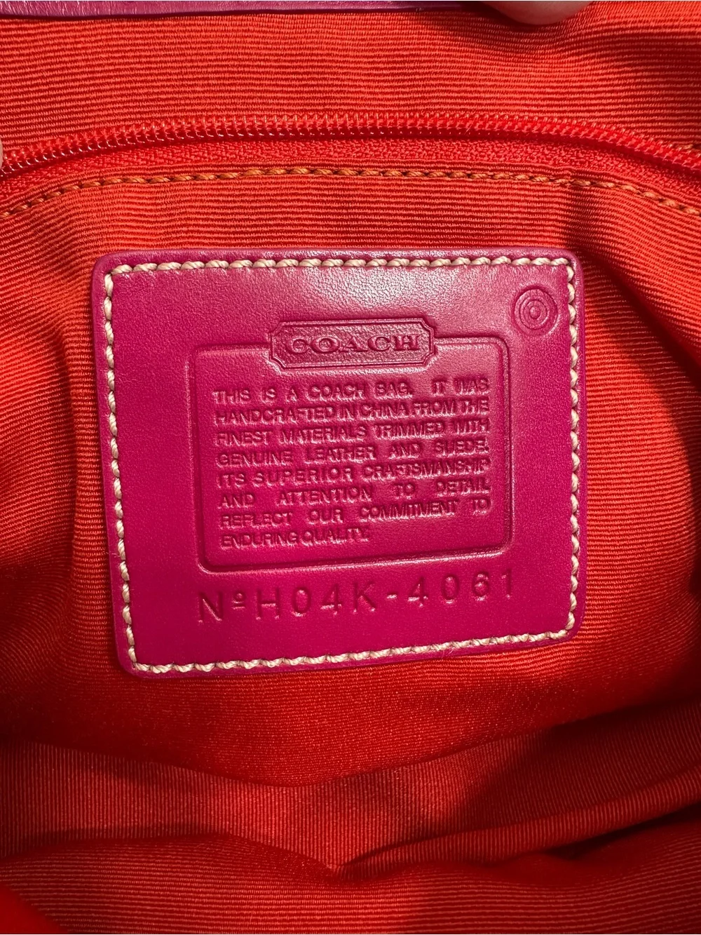 Coach Quilted Signature Nylon Field Bag Pink Crossbody Vintage Y2K